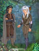Sengoku and Benten dressed up as Aragorn and Legolass